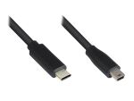 Alcasa 3310-CM030 USB Kabel USB 2.0 3 m USB C 5 x Micro-USB B 0,48 Gbit/s Schwarz