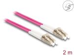 DELOCK LWL Kabel mit Metallarmierung LC Duplex Multimode 2m