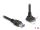 DeLOCK USB 5 Gbps Kabel USB Typ-A Stecker gerade zu USB Micro-B Stecker mit Schraubenabstand 18 mm 90° nach oben gewinkelt 1 m schwarz