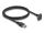 DeLOCK USB 5 Gbps Kabel USB Typ-A Stecker gerade zu USB Micro-B Stecker mit Schraubenabstand 18 mm 90° nach oben gewinkelt 1 m schwarz