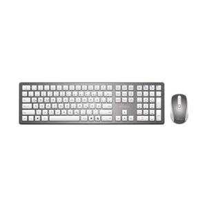 MediaRange MROS135 Tastatur Maus enthalten Heimbüro RF Wireless QWERTZ Deutsch Silber, Weiß
