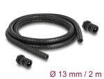 DeLOCK Kabelschutzschlauch 2 m x 13 mm mit 2 x PG9...