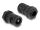 DeLOCK Kabelschutzschlauch 2 m x 13 mm mit 2 x PG9 Schlauchverschraubung Set schwarz