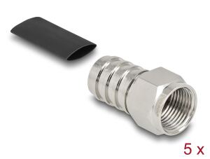 DeLOCK F Stecker zum Crimpen RG-59 mit passendem Schrumpfschlauch
