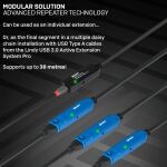 Lindy 43375 USB Kabel USB 3.2 Gen 1 (3.1 Gen 1) 20 m USB A Schwarz