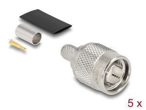 DELOCK TNC Stecker zum Crimpen RG-59 mit Schrumpfschlauch