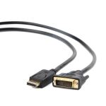Gembird CC-DPM-DVIM-3M Videokabel-Adapter DisplayPort DVI Schwarz