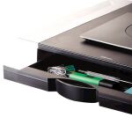 Fellowes Office Suites 71,1 cm (28") Tisch/Bank Schwarz, Silber