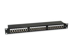 Equip 24-Ports Cat.6 Geschirmtes Patch Panel, schwarz