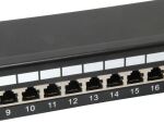 Equip 24-Ports Cat.6 Geschirmtes Patch Panel, schwarz