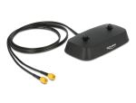 DELOCK WL-Antenne LTE MIMO Standfuß 2x SMA Buchse schwarz