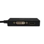 LogiLink CV0109 Videokabel-Adapter 0,15 m DisplayPort VGA + HDMI + DVI Schwarz