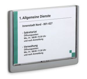 Durable 486637 Zeichenhalter und Informationsstand Schilderhalter A5 Kunststoff Graphit
