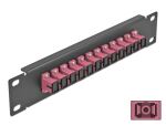 DELOCK 10" LWL Patchpanel 12 Port SC Simplex violett...