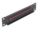 DELOCK 10" LWL Patchpanel 12 Port SC Simplex violett...