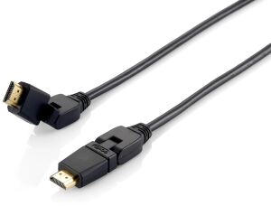 Equip HDMI 2.0 Kabel mit schwenkbaren Stecker, 1.0m, Swivel plug