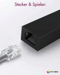 ICY BOX IB-AC501a, USB 3.2 Gen 1 (Type-A) zu Gigabit Ethernet Lan Adapter, schwarz