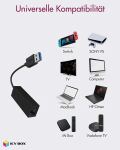 ICY BOX IB-AC501a, USB 3.2 Gen 1 (Type-A) zu Gigabit Ethernet Lan Adapter, schwarz
