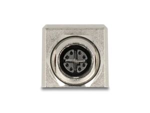 DeLOCK M12 Adapter X-kodiert 8 Pin Buchse zu RJ45 Buchse Cat.6A STP geschirmt gerade