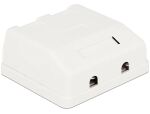 DELOCK Keystone Leergehäuse 2-Port mit Staubschutz