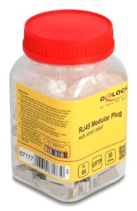 DeLOCK 67177 Drahtverbinder RJ45 Silber, Transparent