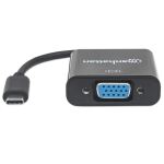 Manhattan USB 3.1 Typ C auf VGA-Konverter, Typ C-Stecker auf VGA-Buchse, schwarz