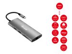 Equip USB-C 9-in-1-Multifunktionsadapter, HDMI 4K/60Hz, Gigabit LAN, USB 3.2 GEN1, SD/TF, 100W USB PD