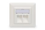 Digitus Leerdose für Keystone Module, Rahmen 80x80 mm + Zentralplatte 50x50 mm