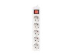 Lanberg PS1-05F-0150-W Verlängerungskabel 1,5 m 5 AC-Ausgänge Drinnen Weiß