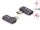 DeLOCK USB Adapter 40 Gbps USB Type-C PD 3.1 240 W Stecker zu Buchse gewinkelt links / rechts 8K 60 Hz Metall