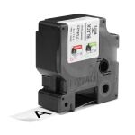 DYMO Rhino Industrie Permanente Polyesteretiketten | 24 mm x 5,5 m | Schwarz auf Weiß | selbstklebendes Schriftband | für Rhino und LabelManager Beschriftungsgerät