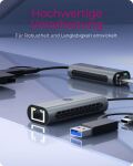 ICY BOX IB-LAN301-C3, USB 3.2 Gen 1 Type-C®/Type-A zu 2.5 Gigabit Ethernet LAN Adapter, Anthrazit