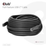 CLUB3D 15M Full-Feature USB-C® Cable / 49.21ft 8K60Hz 10Gbps 60W