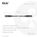 CLUB3D 15M Full-Feature USB-C® Cable / 49.21ft 8K60Hz 10Gbps 60W