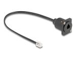 DELOCK D-Typ RJ10 Kabel Stecker zu Buchse schwarz 30 cm