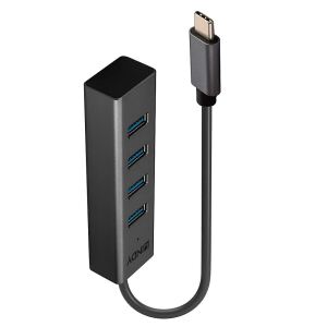Lindy 43325 Schnittstellen-Hub USB 3.2 Gen 1 (3.1 Gen 1) Type-C 5000 Mbit/s Grau