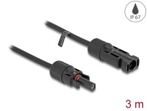 DELOCK DL4 Solar Kabel 4 mm Stecker zu Buchse 3 m schwarz
