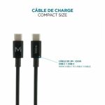 Mobilis Charger 100W 2USB C 1USBA GaN cable 100W Laptop, Smartphone, Tablets Schwarz AC Drinnen