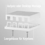 EFB Keystone Anschlussbox, 4 Port, Aufputz,
