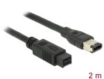 DELOCK FireWire-Kabel FW400 6Pin -> FW800 9Pin St/St 2.00m