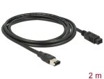 DELOCK FireWire-Kabel FW400 6Pin -> FW800 9Pin St/St 2.00m