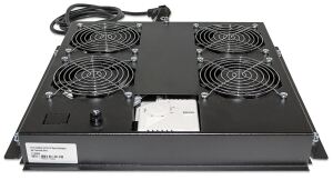 Intellinet Kühleinheit mit 4 Lüftern für 19" Schränke, Zur Deckenmontage, mit Thermostat, schwarz