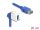 DeLOCK Keystone Modul Kabel USB 5 Gbps Typ-A Buchse zu USB Typ-A Buchse 90° gewinkelt 20 cm blau