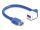 DeLOCK Keystone Modul Kabel USB 5 Gbps Typ-A Buchse zu USB Typ-A Buchse 90° gewinkelt 20 cm blau