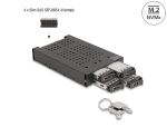 DELOCK 3.5 Wechselrahmen für 4 x M.2 NVMe SSD Slim...