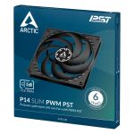 ARCTIC P14 Slim PWM PST 140 mm PWM Lüfter optimiert für statischen Druck mit integriertem Y-Kabel