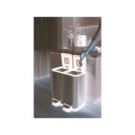 MAUL 9502294 Abfallbehälter Rechteckig Edelstahl Schwarz, Silber