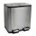 MAUL 9502294 Abfallbehälter Rechteckig Edelstahl Schwarz, Silber