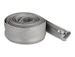 DELOCK Geflechtschlauch mit Reißverschluss 3 m x 50 mm grau