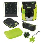 Herlitz FiloActive Plus DIN Wild Life Schulranzen-Set Junge Polyester Schwarz, Grün